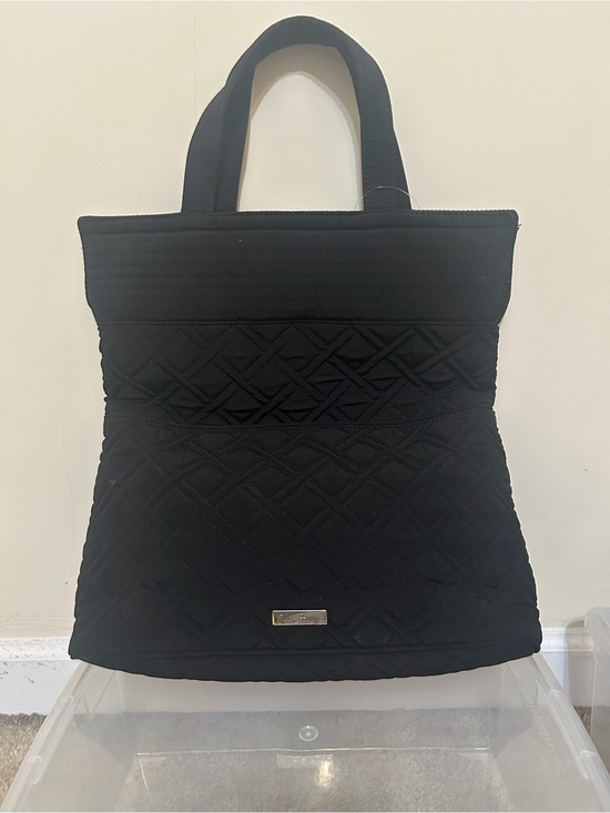 Vera Bradley Handbags - Vera Bradley Black Quilted Tote and Matching Wallet